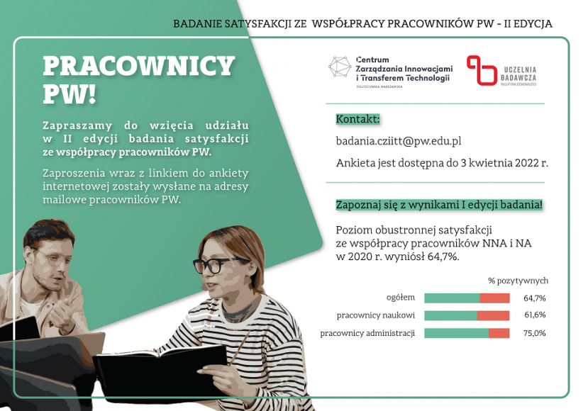 Plakat przedstawiający informacje dot. przeprowadzanego badania.